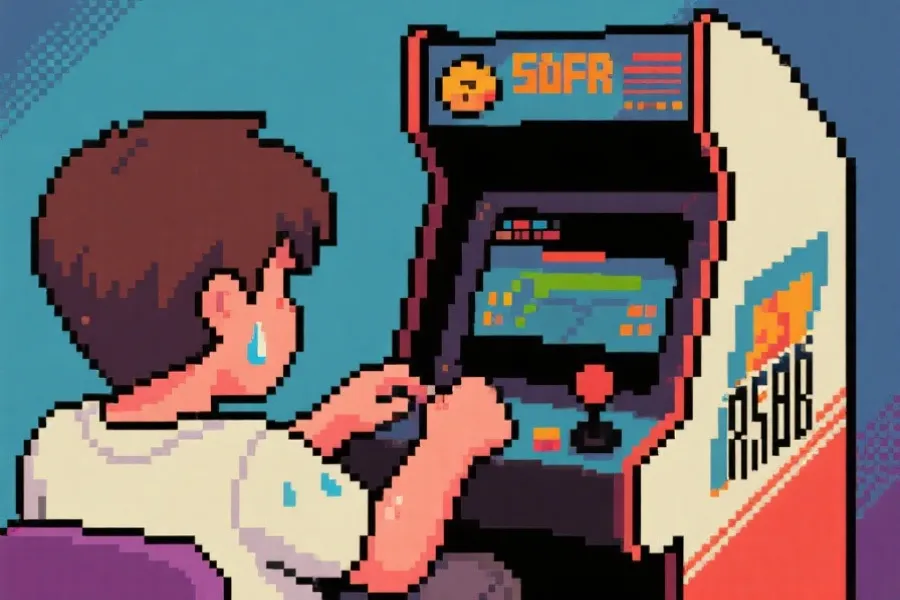 玩家挑战硬核游戏时的紧张瞬间